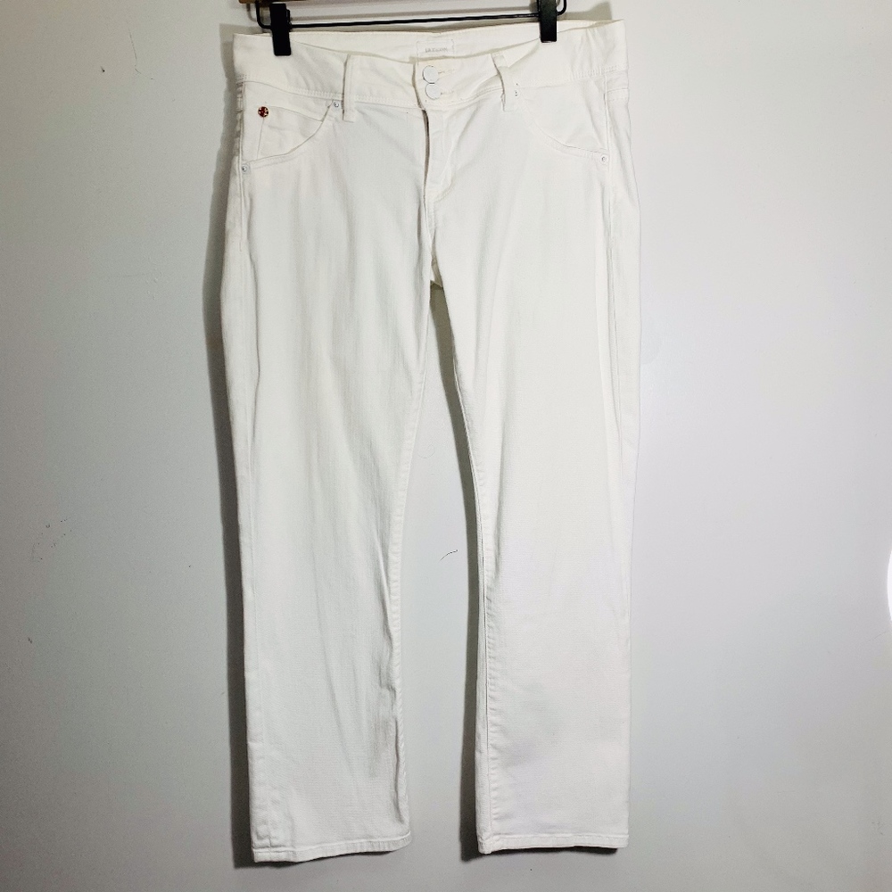 Hudson Pocket Cropped White Jeans 29